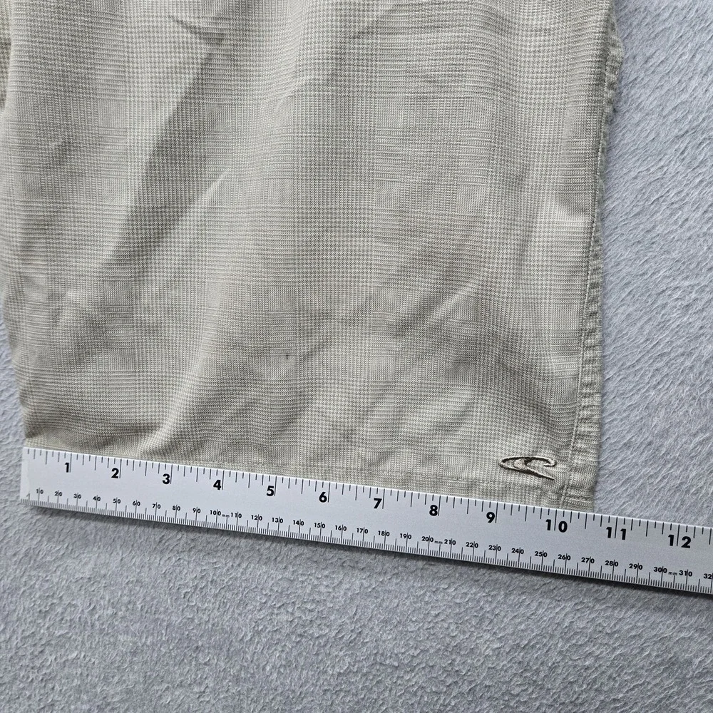 O'Neill Men Shorts 32 Khaki Embroidered Plaid Chino Button 10